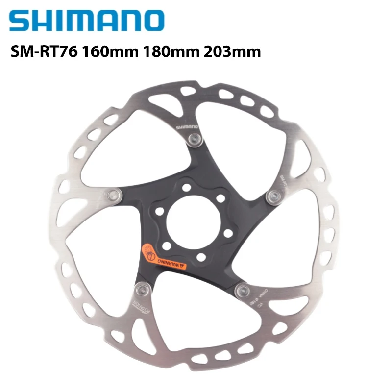 SHIMANO DEORE SM-RT76 Disc Brake Rotors 160mm 180mm 203mm MTB 6 Bolt Type Disc Brake Rotors Cycling Parts 1PCS