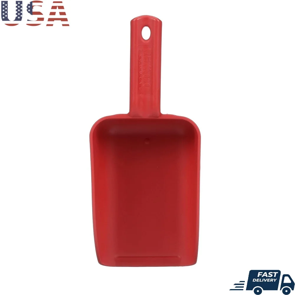 

Durable 32 oz Plastic Mini Scoop Seamless Red Color-Coded Tool Moving Small Materials Prevents Bacterial Growth 11.5L x 4.3W