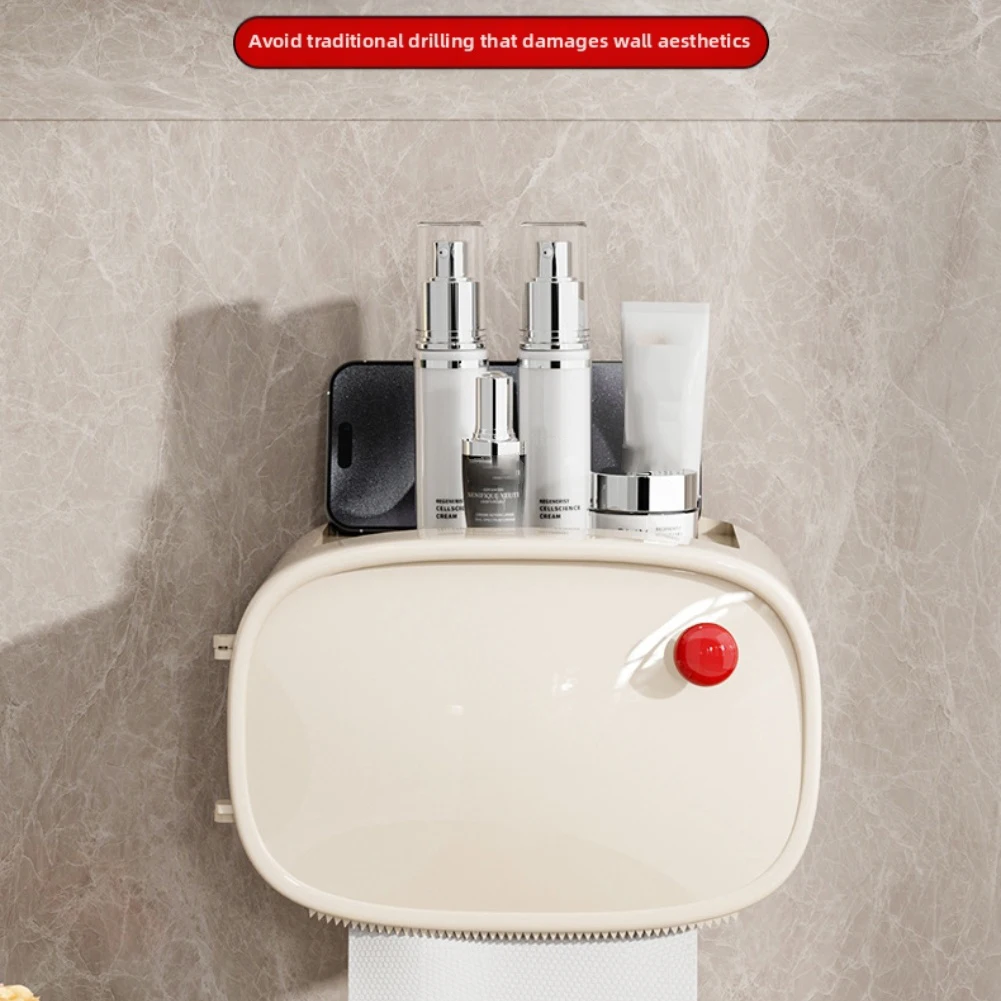 

ABS Tissue Holder As Picture Toilet Tissue Box Full Coverage Protection Waterproof Protection Dustproof Design