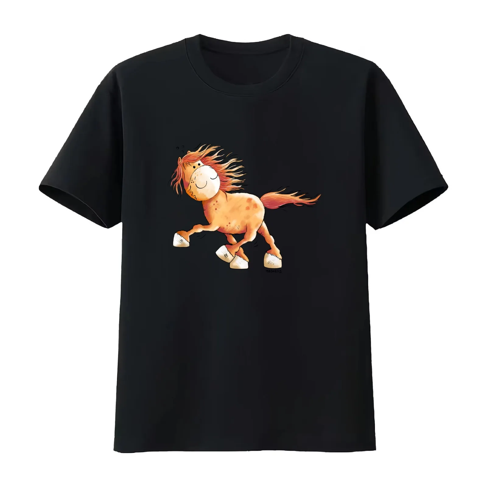 Pass Running Chestnut Icelandic Horse T-Shirt Summer Casual Cotton Tee Oversized Streetwear Tops Vintage Graphic Print