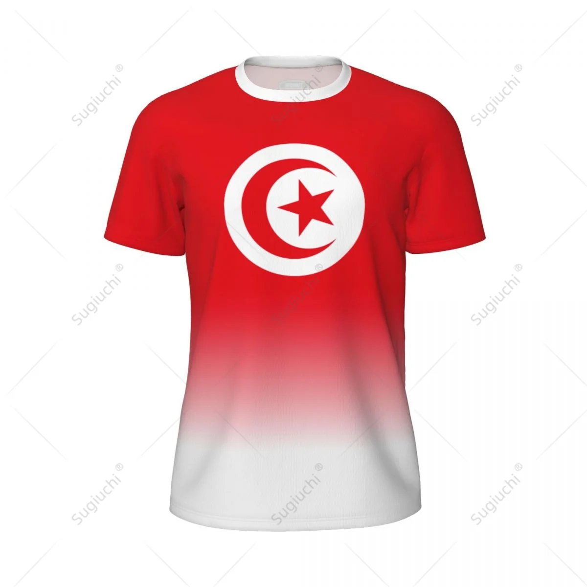 Sports Mesh T-shirt Tunisia Flag For Running Bike Soccer Tennis Football Fitness Tees 3D Printed Custom