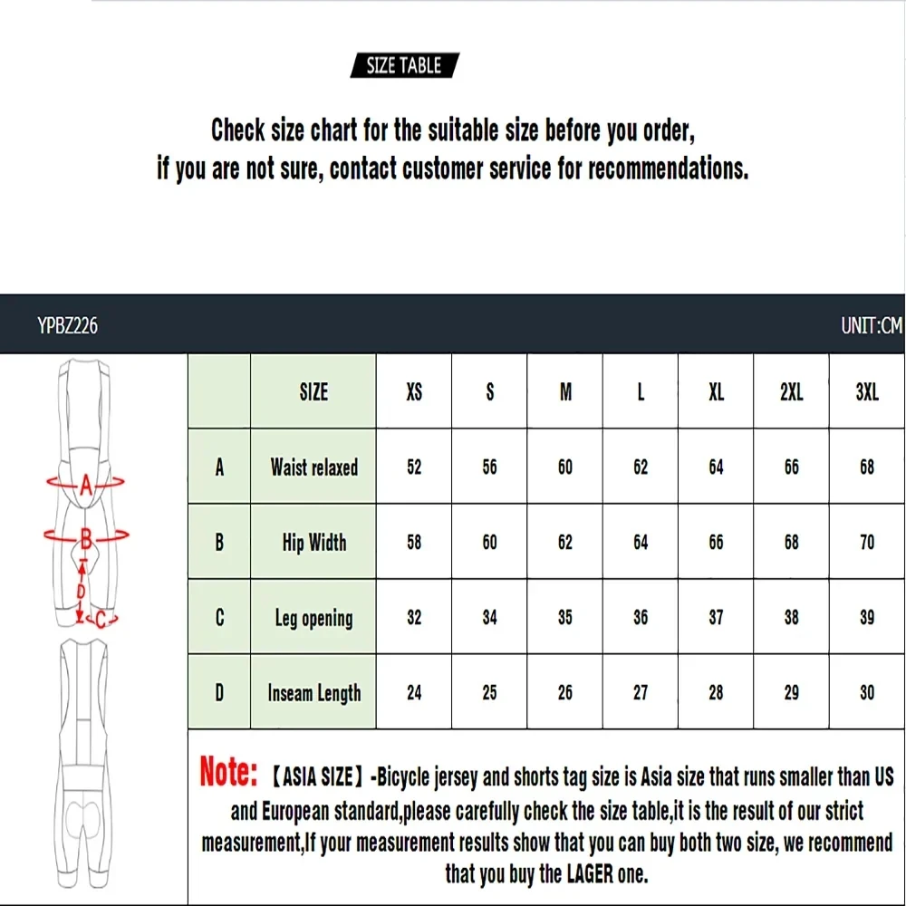 YKYWBIKE Outlet Fahrradbekleidung Sommer Frühling Fahrradtrikot Rennrad-Trägerhose Herren Damen Radtrikot Shorts Basisschichten – Detail 31