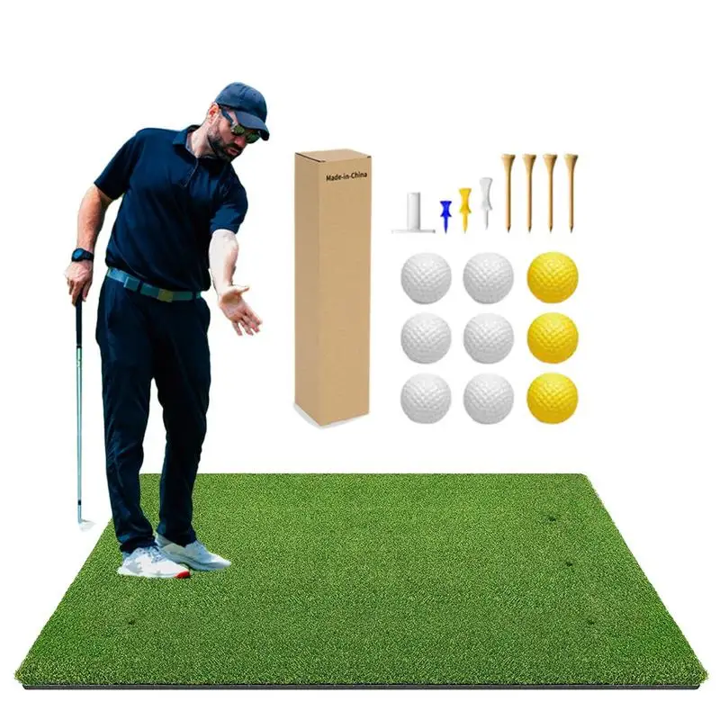 

Golf Driving Mat Portable Golf Pad 5x4ft Golf Training Mat With Golf Balls Golf Tees Golf Practice Equipment For Men Boy Women