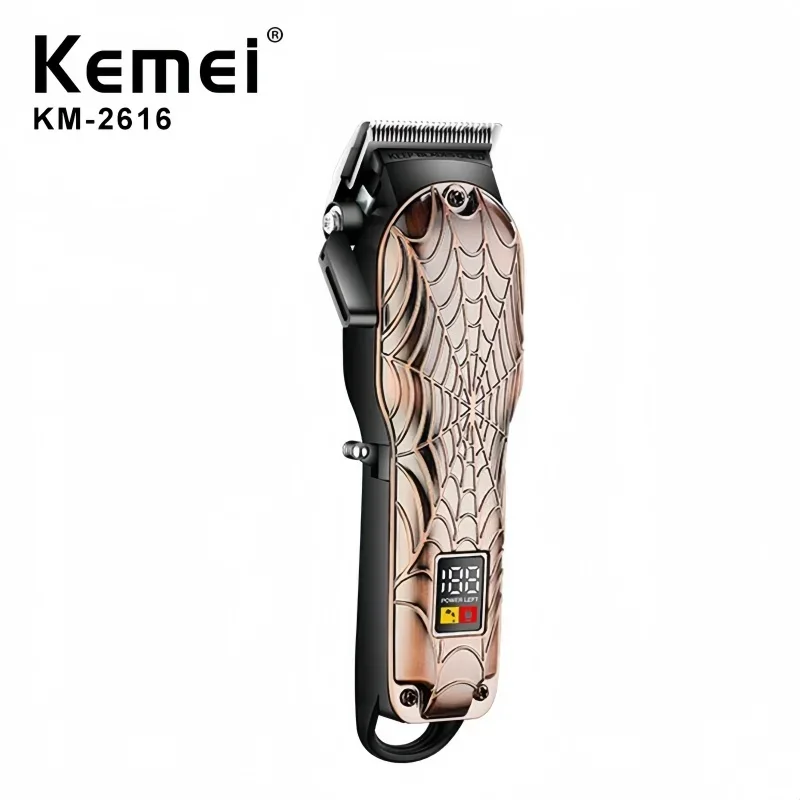 

Kemei KM-2616 Professional Hair Clipper for Men LCD Display, Long-Lasting Battery, Precision Trimmer for Barber Styling