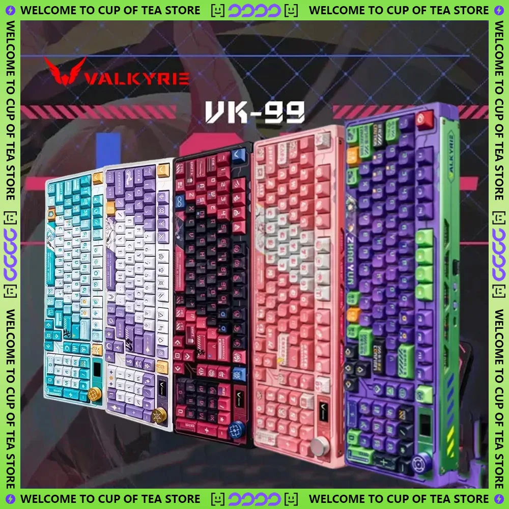 VALKYRIE VK99 Mechanical Keyboard: RGB Full-Key Customizable Hot-Swap 2.4GHz/Bluetooth/Wired 3-Mode E-sports PC Gaming Device