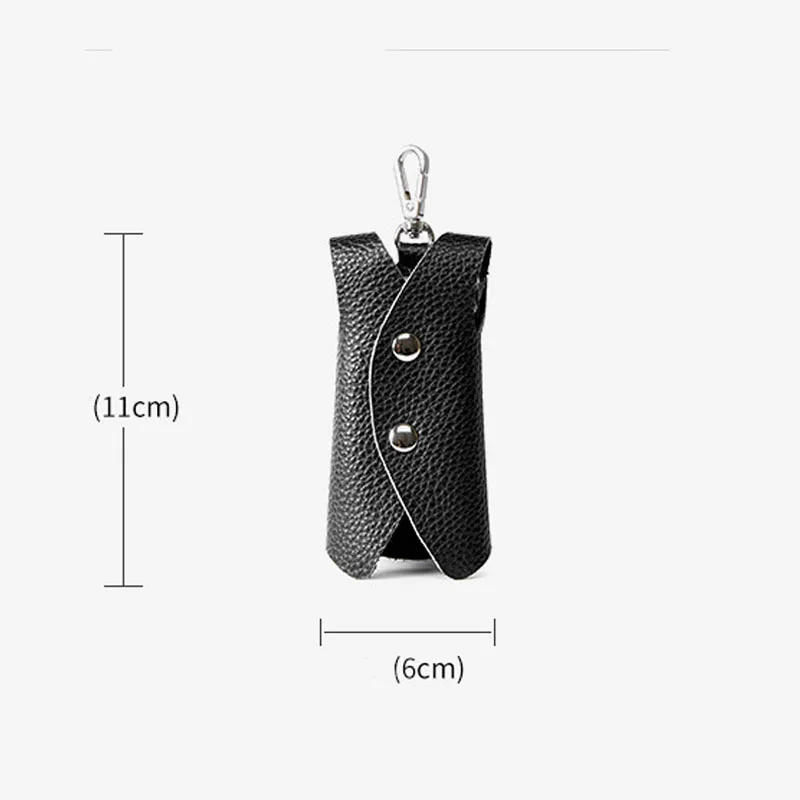 Genuine leather key bag men Keychain Women Key Holder Organizer Pouch Cow Split Car Key Wallet Housekeeper Key Case Card Bag