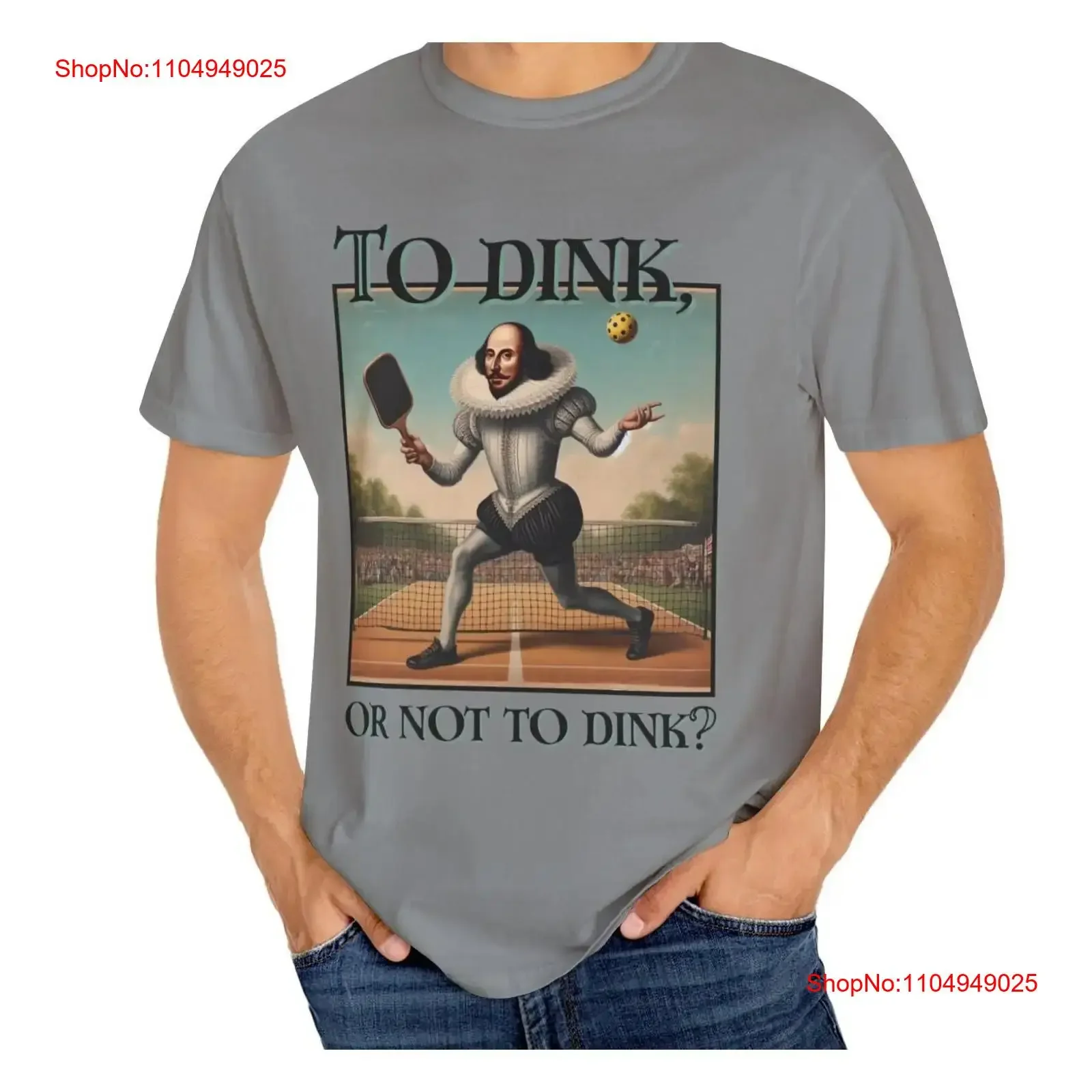 

To Dink Or Not Pickleball Humor Funny T Shirt Pickleballer Pickle Baller Shakespeare vintage Washed graphic Stretched Stylish