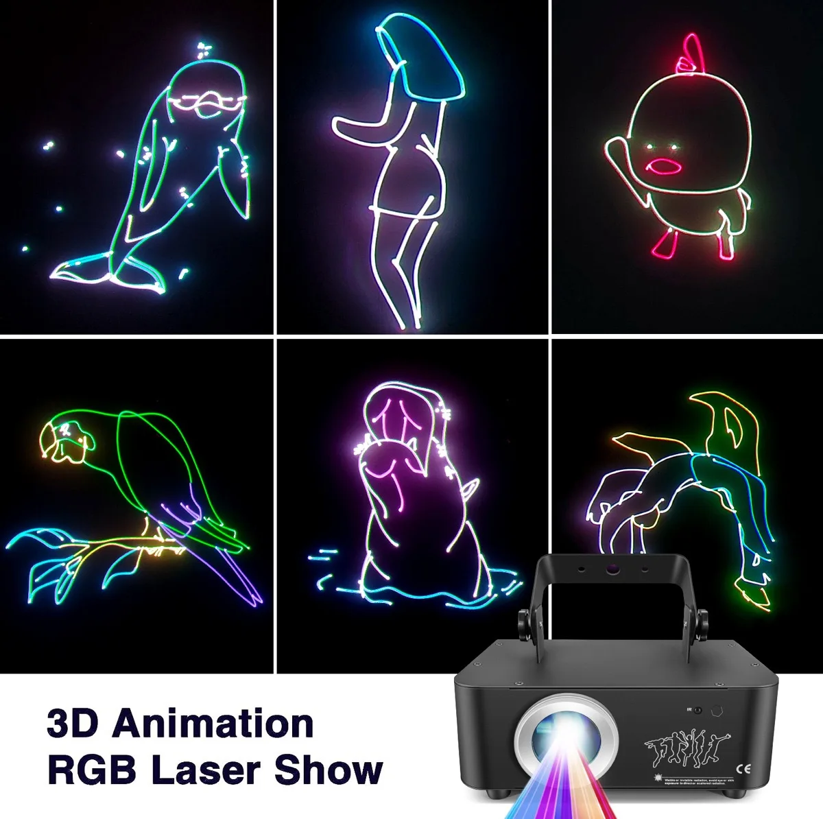 Animation Light Party Entertainment 3d Animation Laser lamp DJ Projector Beam Lines Stage Lamp Scan DMX Dance Bar Club Light