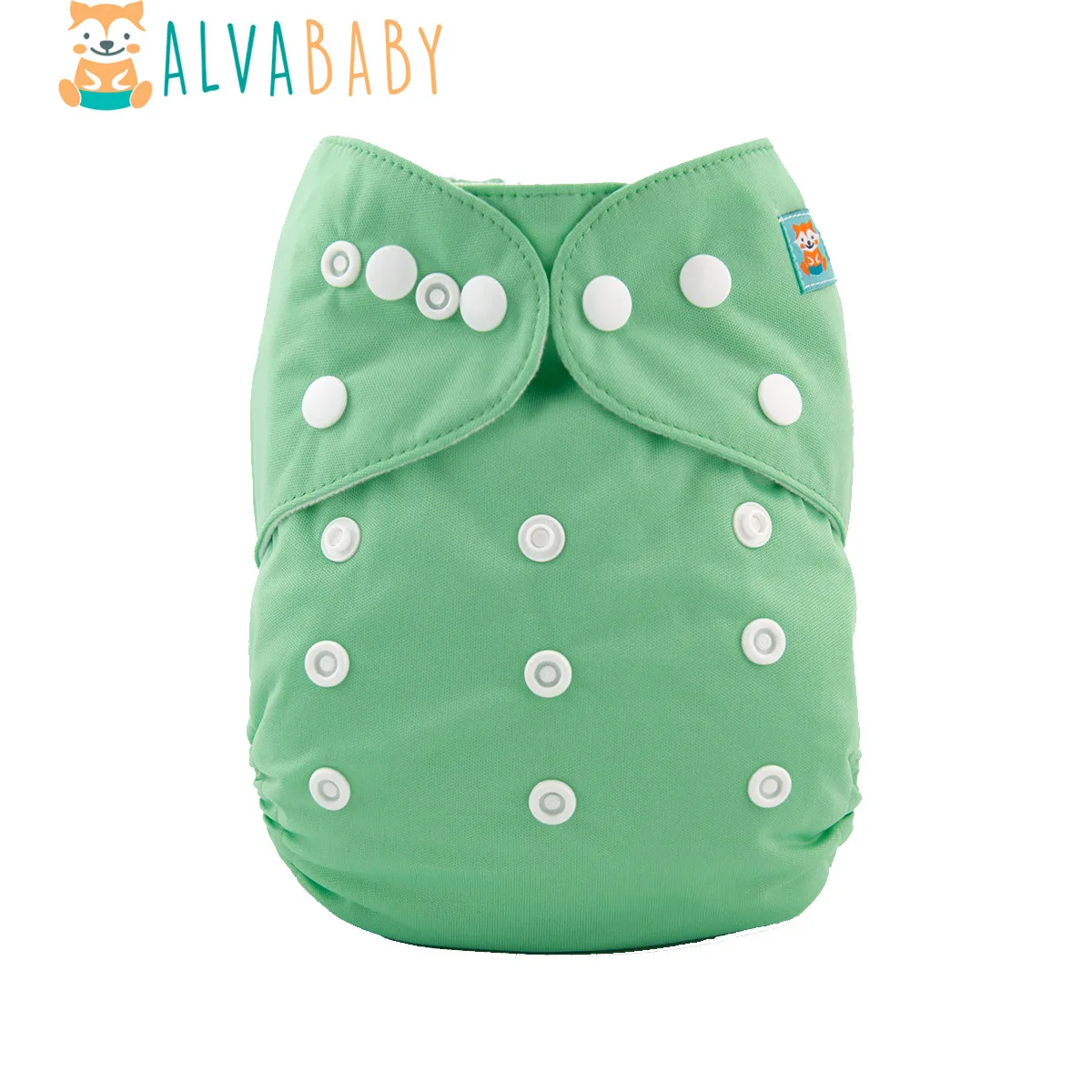 

1pc ALVABABY Solid Color Baby Cloth Diaper Reusable Pocket Diaper Baby Cloth Nappy Shell