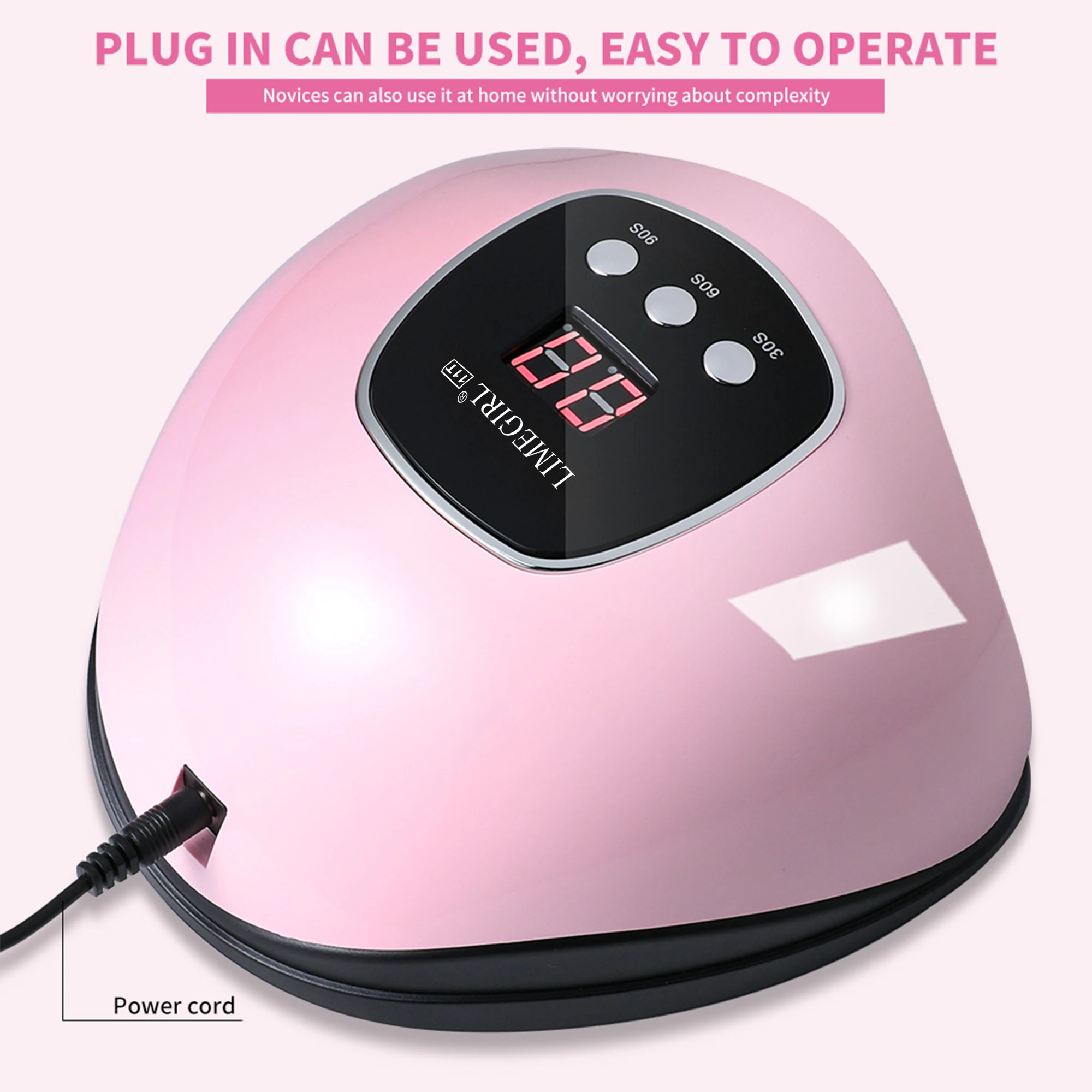 LIMEGIRL Professional Nail Lamp LED Manicure UV Lamp Nail Dryer for UV Gel Polish Drying LED UV Gel Nail Machine Smart Sensor USB Plug