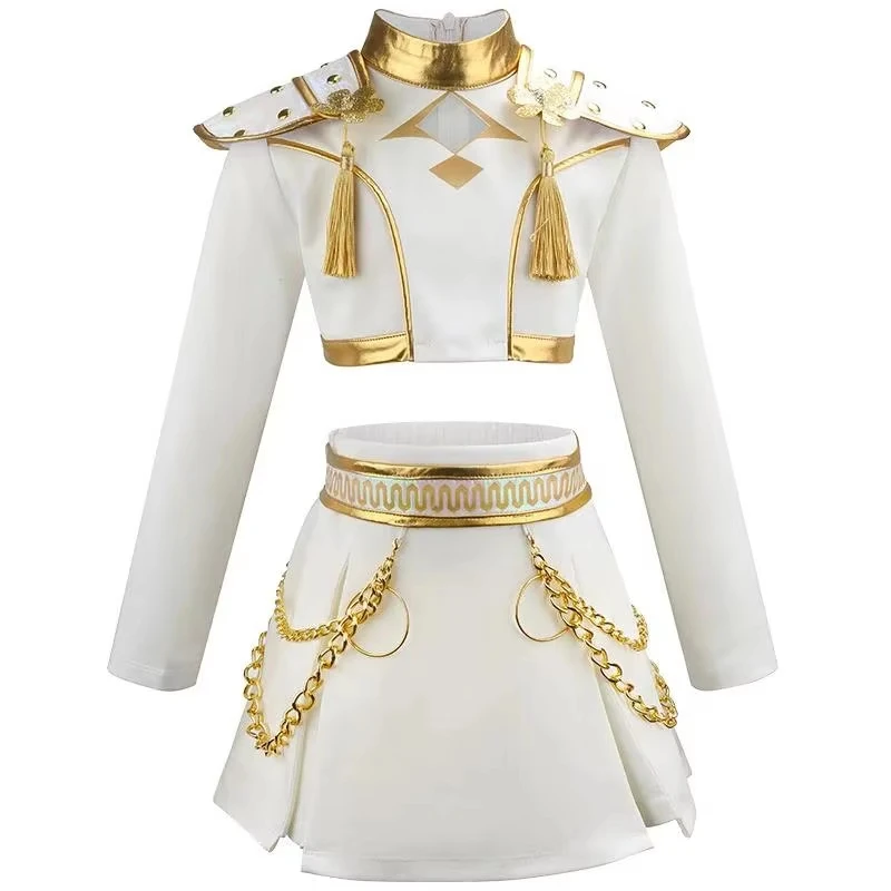 Girl Group Stage Performance Costume pop Music Dance Outfit Printed Jacket Crop Top Shorts Party Cosplay Suit view 4