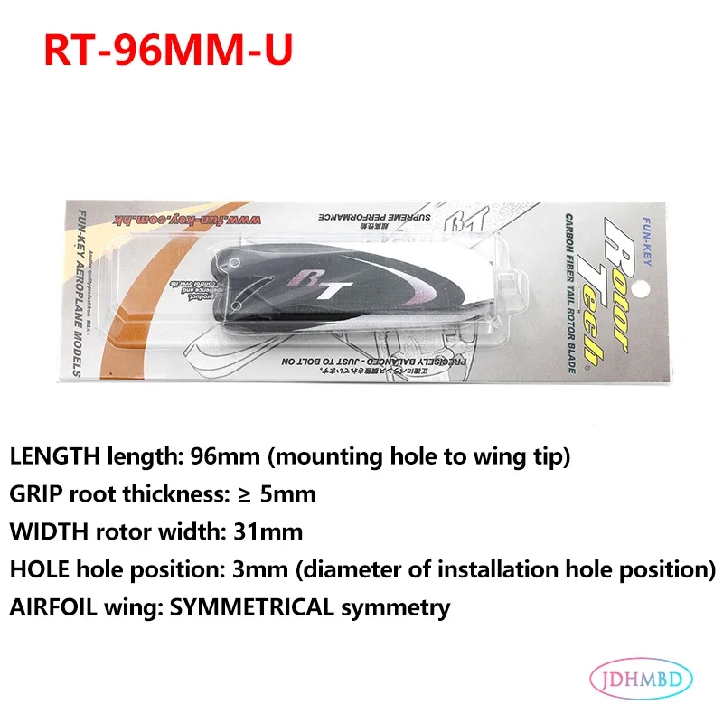 FK RT Carbon Fiber Main Blade 385mm510/560mm Tail Blade 63mm71/86/93/95/96/105/106mmFor RC Accseesories For   RC Helicopter