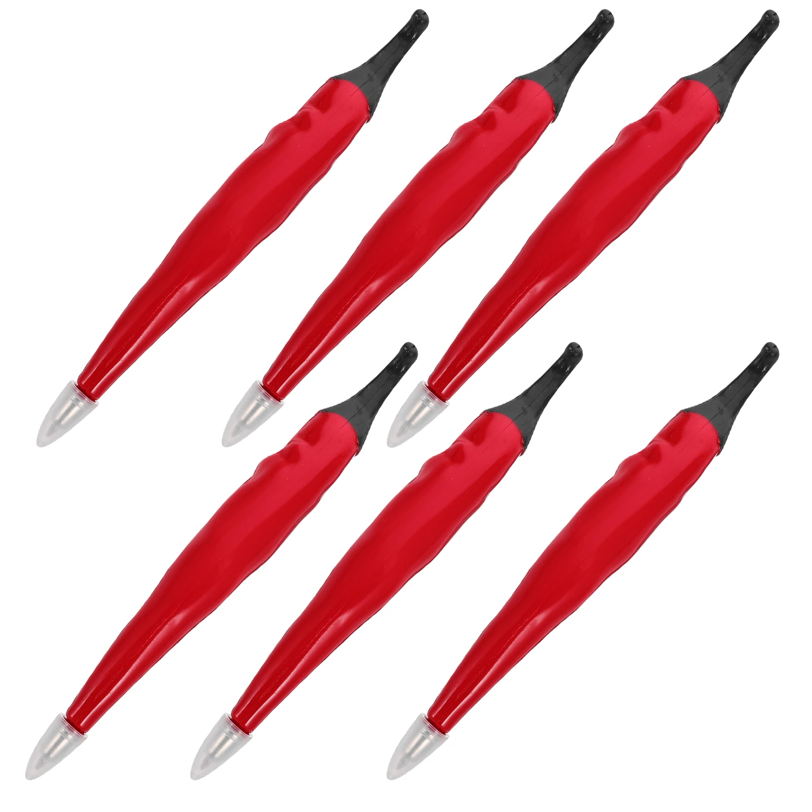 

6Pcs Portable Vegetable Shaped Ballpoint Pens Creative Pepper Design Smooth Writing Decorative Party Writing Pens
