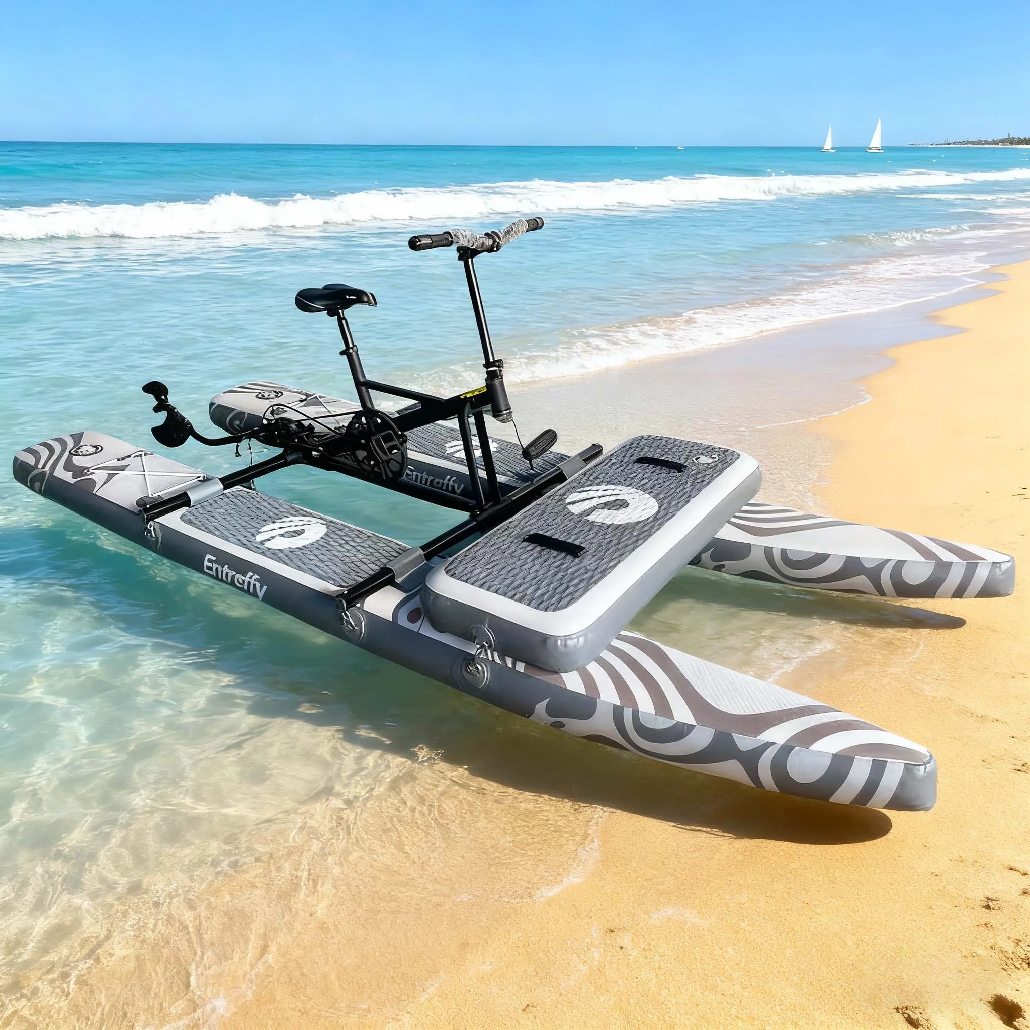 Favorite 2026 Floating  Inflatable Water Bike Customizable Logo Pedal Water Bike for Lake and Resort Water Sports