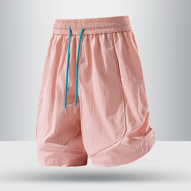 

Модные шорты из ледяного шелка унисекс: быстросохнущие, дышащие, тонкие, свободные, повседневные, спортивные, длиной до колена, для лета