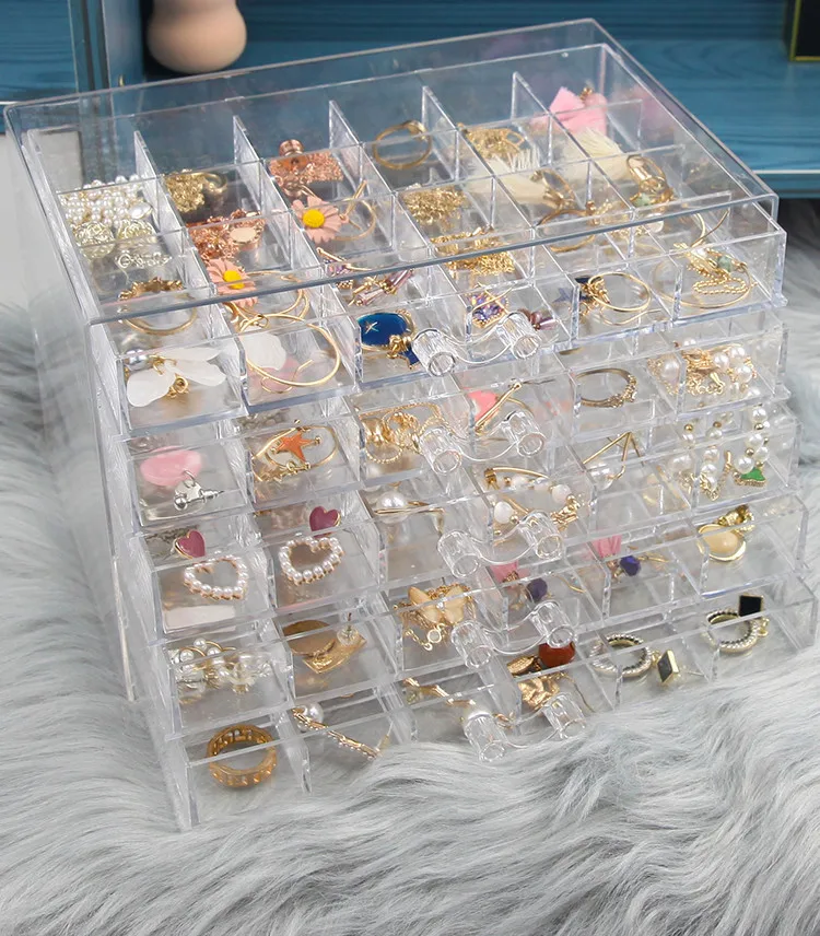 Jewelry Storage Box Multi-layer Nail Art Gems Rhinestone Storage Container Case Classification Drawer Jewelry Display Rack