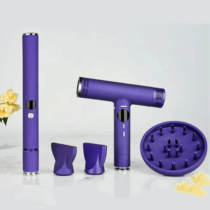 High-grade Ionic Salon Hair Dryer, Styling Tools Set, Purple Straighteners, Curlers, BLDC Motor, 1500W, Electric, Hotel Use - view 2