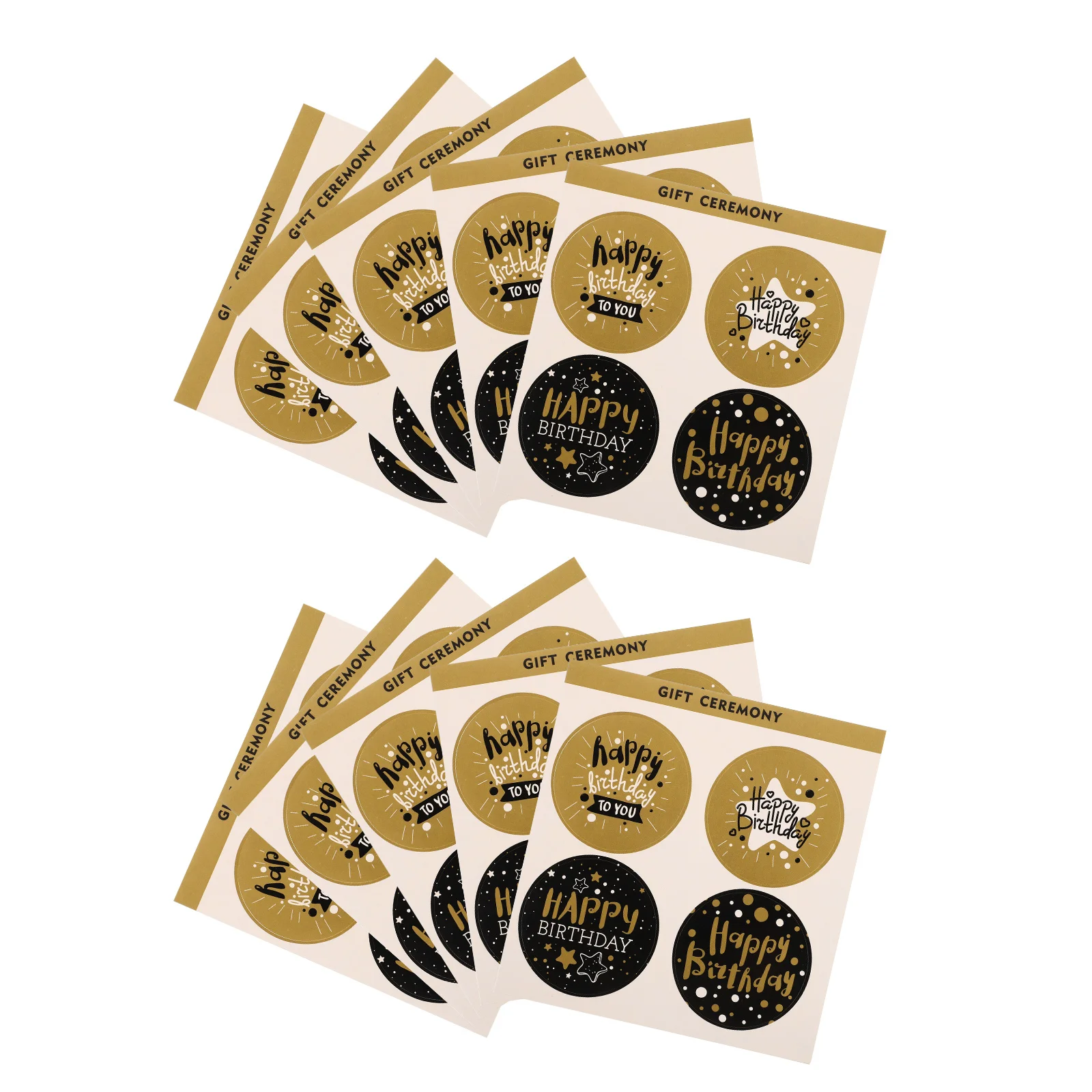 Sealing Accessory Birthday Round Stickers Adhesive Sealing Decals Matte Finish Versatile Design Easy Apply Reusable Decorative