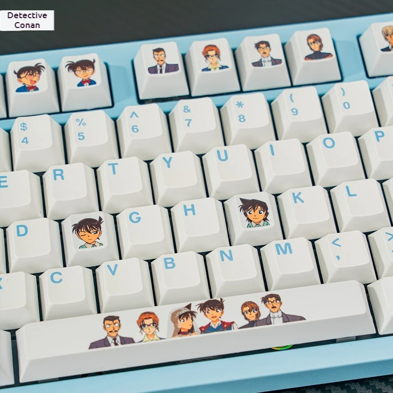 36 Keycaps Detective Conan Keycaps Kudo Shinichi Mouri Ran Mouri Kogoro 2 Dimensional Cartoon Animation Game Button Cherry