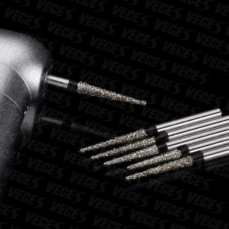 TC Type 10pcs Dental Diamond Burs Drill Coarse Extra Coarse for High Speed Handpiece Polishing Tools FG 1.6MM