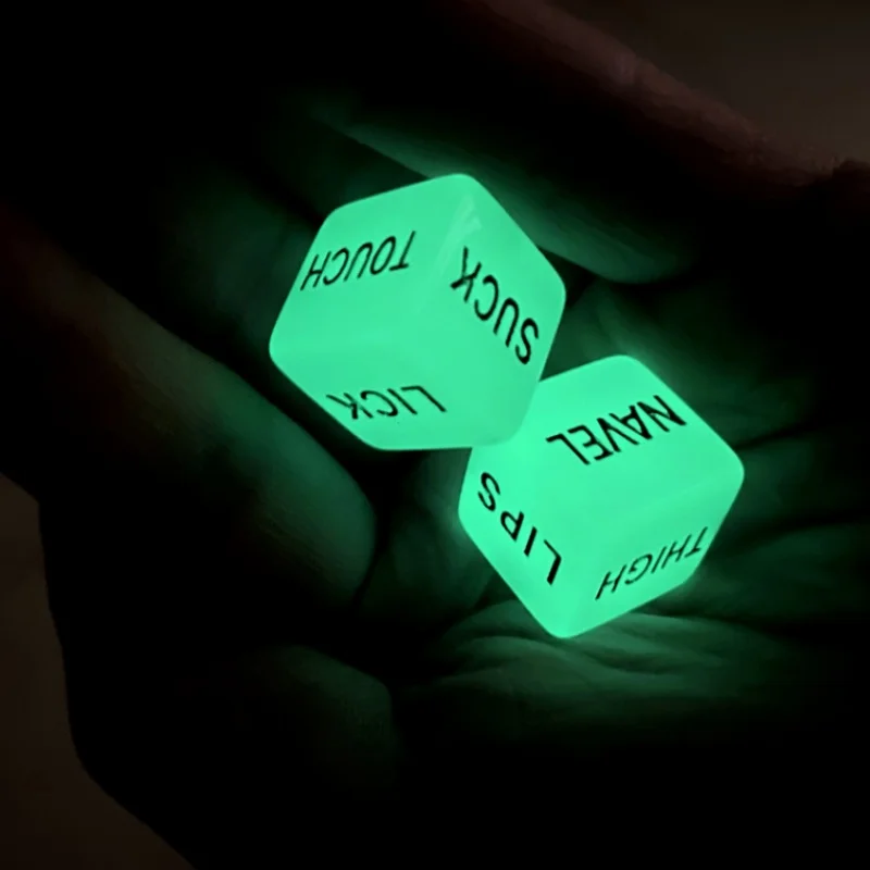 SM الجنس تشكل النرد الاكريليك اللؤلؤ النرد جمع زوجين الجنس ليلة ضوء النرد حديثا غرفة نوم ألعاب شقي الجنس لعب