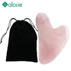 Naturalne Jade masażer do oczu Gua Sha skrobak deska urządzenie do masażu Rose Quartz Jade Guasha kamień do twarzy masaż karku Lifting skóry