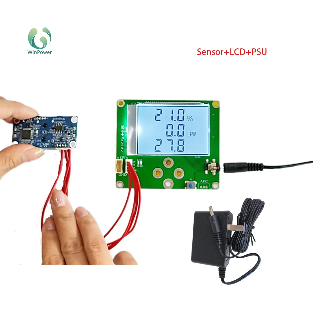 OCS-3MFL Winpower ROHS 휴대용 산소 농축기는 순도 및 연속 흐름을 감지합니다. 21-95.6% 0-15L 초음파 산소 센서