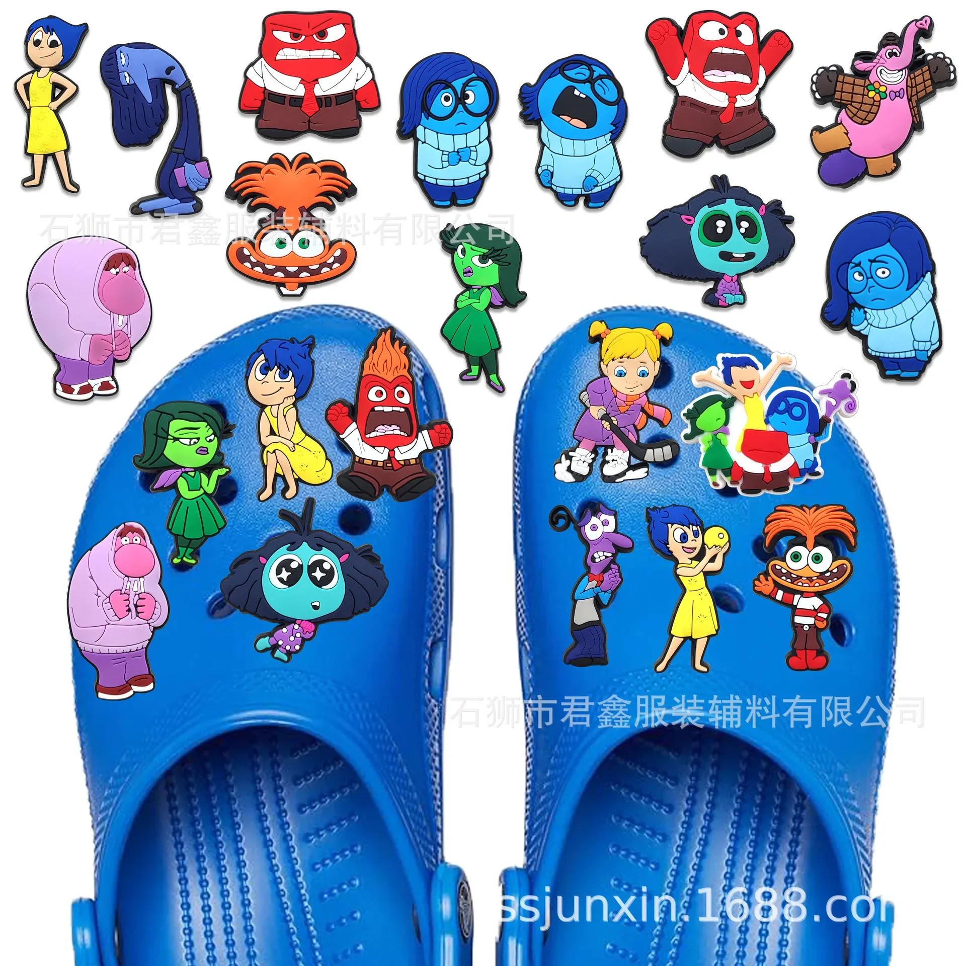 

Hot Disney Inside Out 2 Decorative Buckle Shoes New Shoes Flower Cartoon Emotions Emotions Around Cute Characters Wholesale