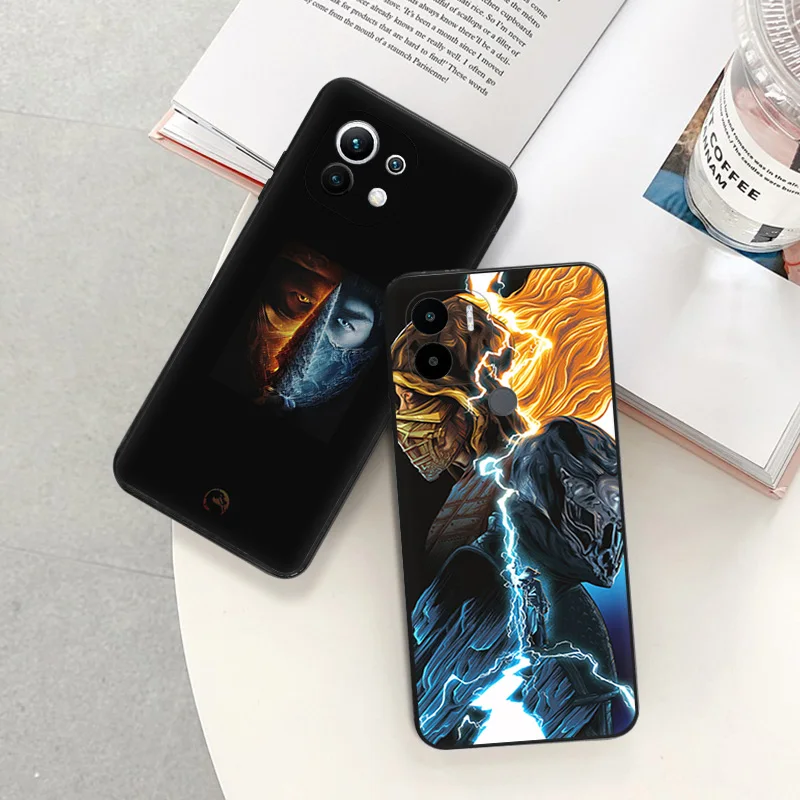 Soft Phone Cases For Xiaomi Mi 11 10t Lite 5G 11t Pro Redmi Note 7 8 8t 10 k40 k60 k50Gaming Mortal Kombat Black Matte Cover