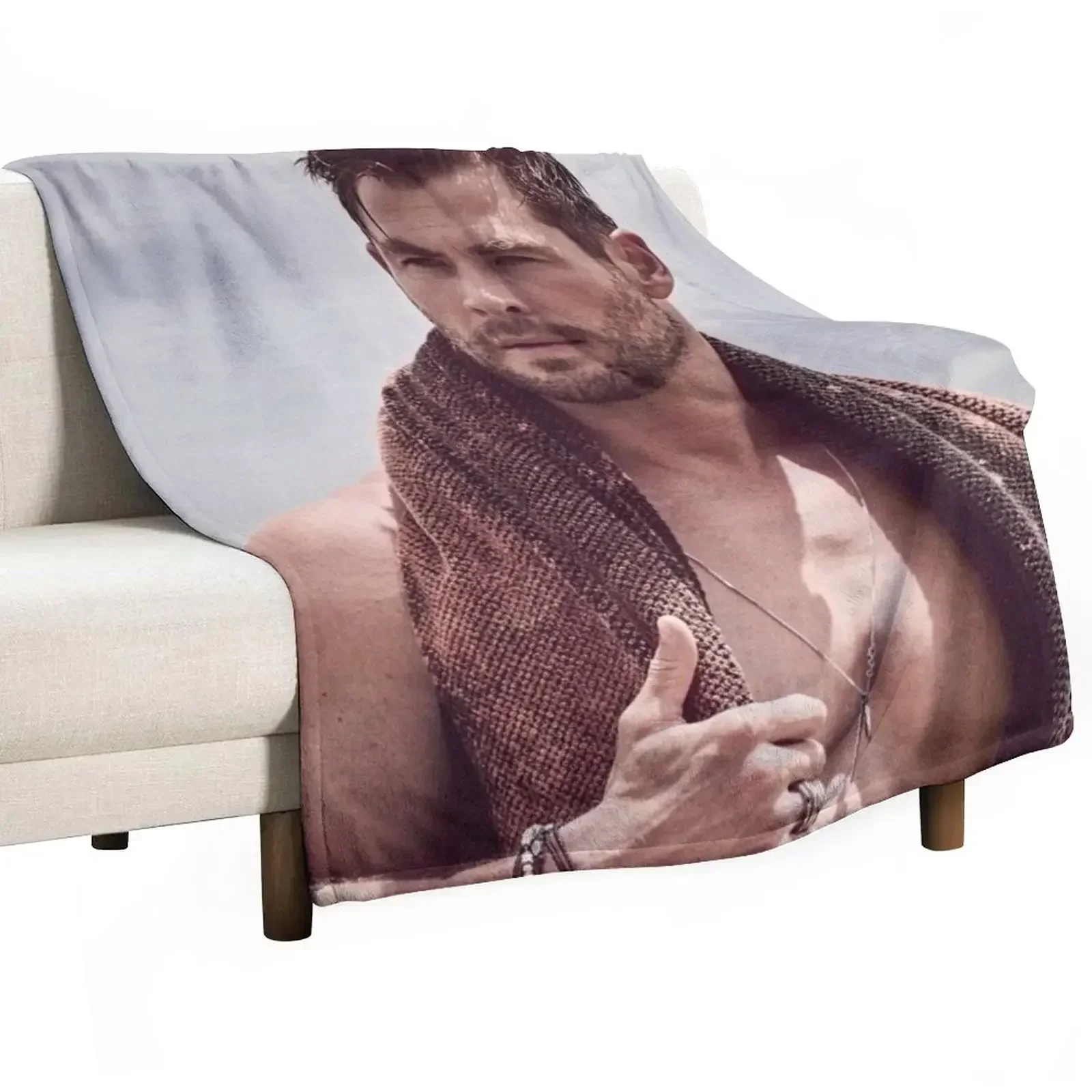 chris hemsworth Throw Blanket Bed linens Picnic Luxury St Soft Designers christmas gifts Blankets
