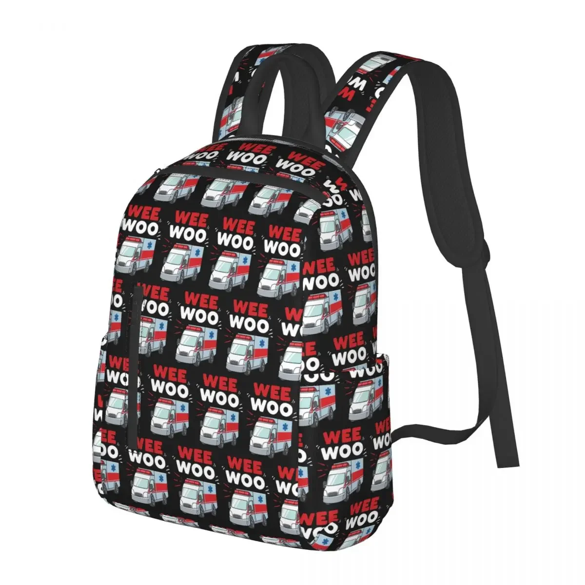 

Wee Woo Ambulance Paramedic Emergency Medic Gift Student Backpack School Bag for Boys Girls Fashion Bookbag Shoulder Bags