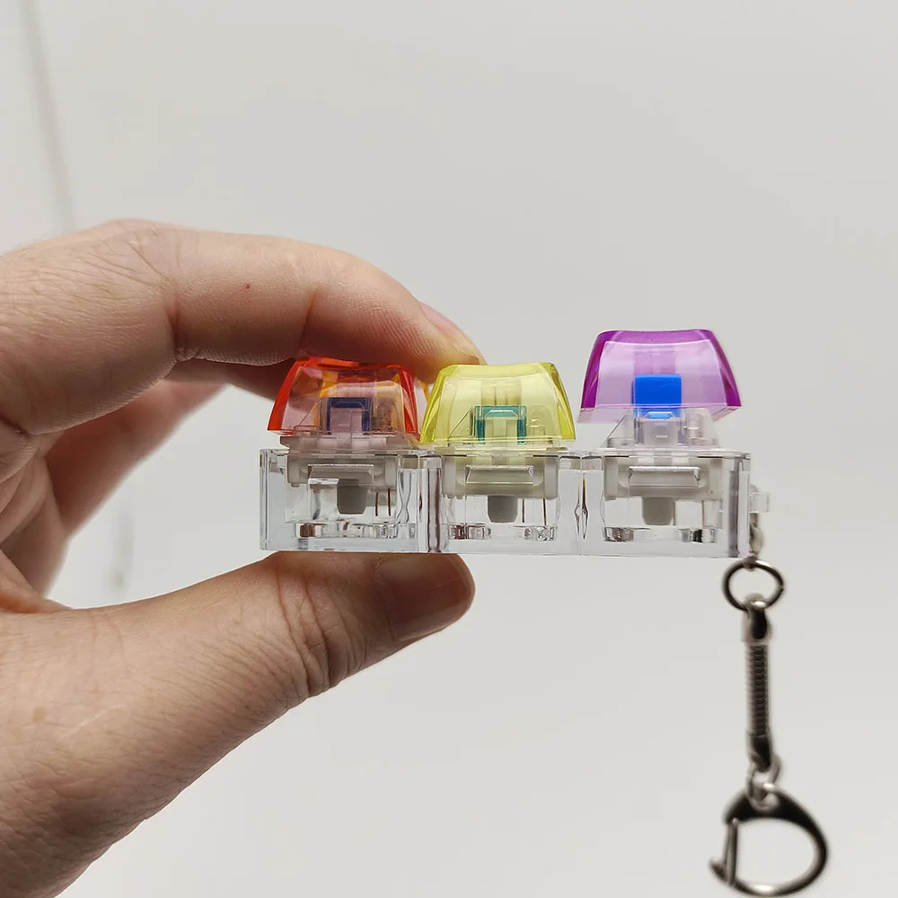 Fingertip Press To Decompress New Strange Toys Transparent Key Cap Keychain Key Ring Mobile Phone Backpack Pendant