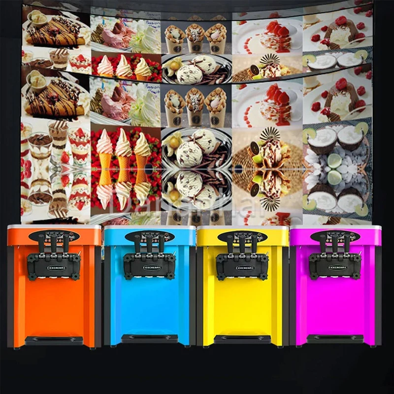 Efficient And Easy To Operate Electric Ice Cream Machine Powerful Stainless Steel Vertical Frozen Yogurt Machine