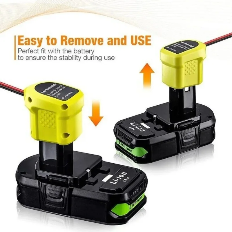 Imagem -05 - Adaptador Power Wheels para Ryobi Bateria de 18v Li-ion Fusível e Fio Conector Compatível com Peg Perego Kids Ride-on Toy