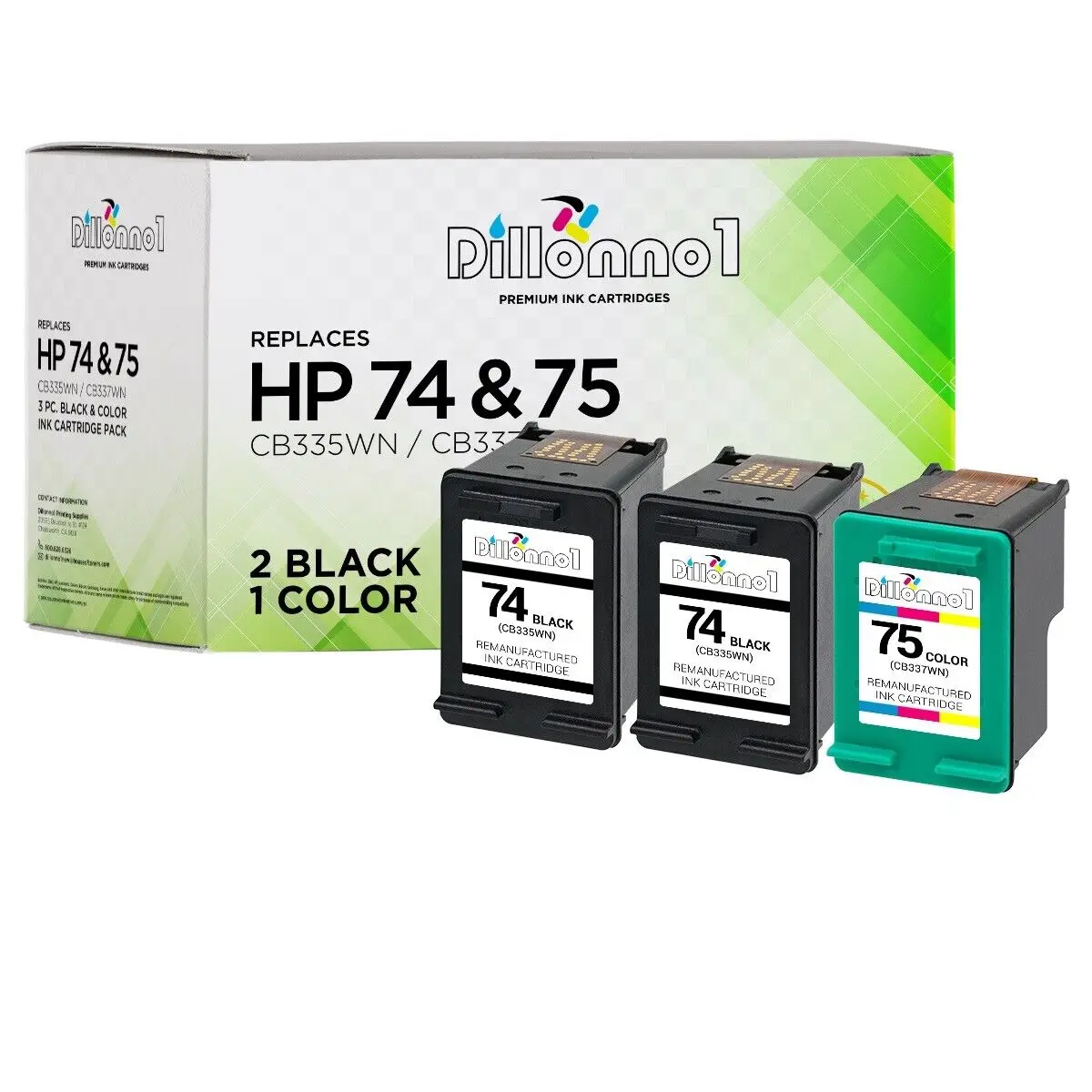 3PK #74 #75 Ink Cartridges for HP Officejet J5730 J5735 J5750 J5780 J5785 J5788