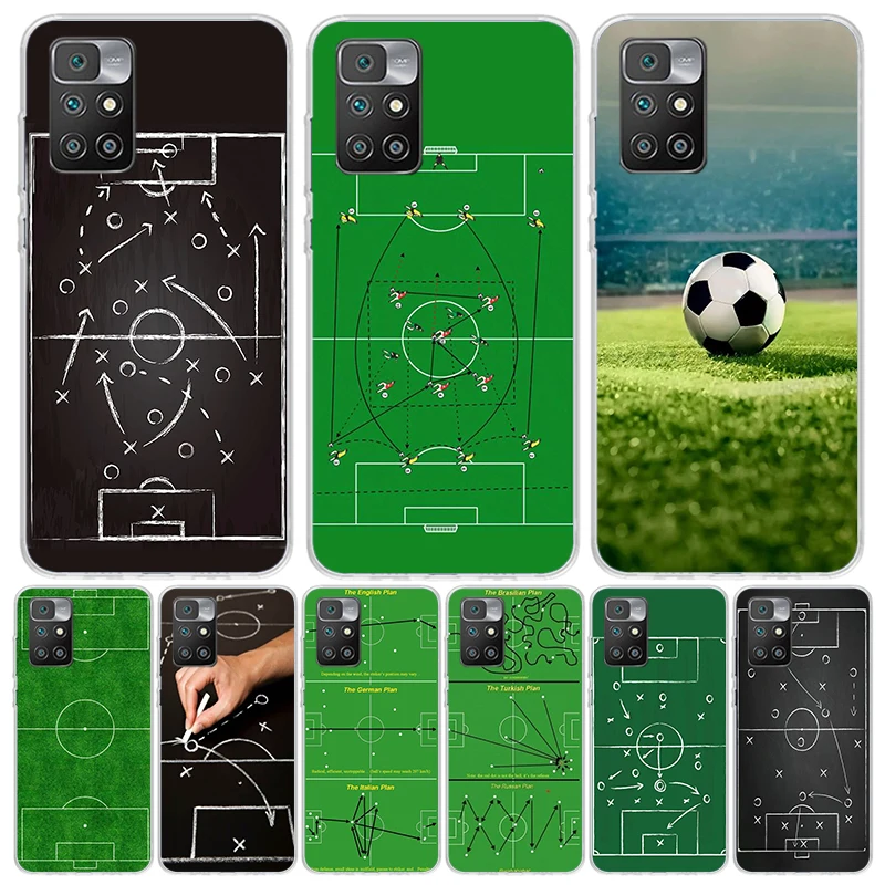 Football Soccer Tactics Time For Xiaomi Redmi 10 12 10A 10C 12C 9 9A 9C 9T Phone Case 8 8A 7 7A 6 6A K70 K60 K20 K40 Pro Cover C