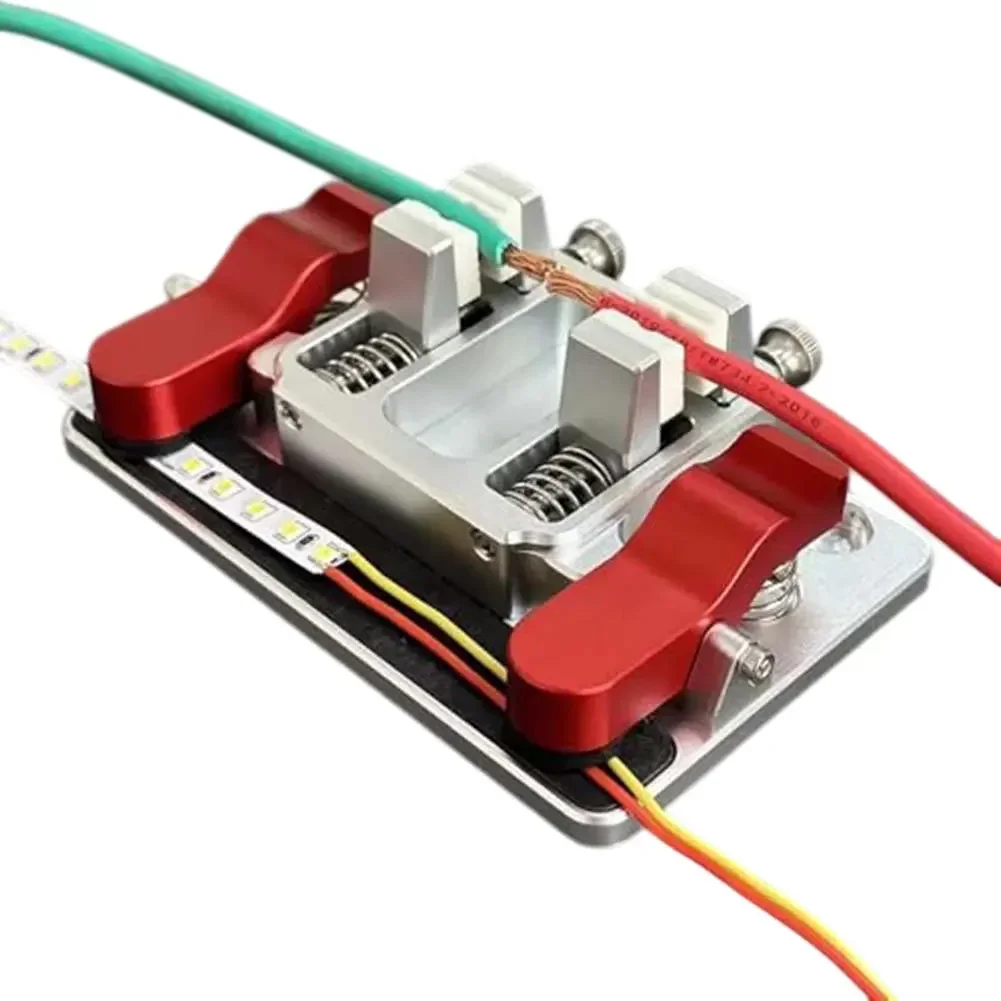 Heavy-Duty Aluminum Welding Clamp With Jaws For Precision Soldering Station Connector Metal Fixing Device PCB Soldering Tool  ﻿