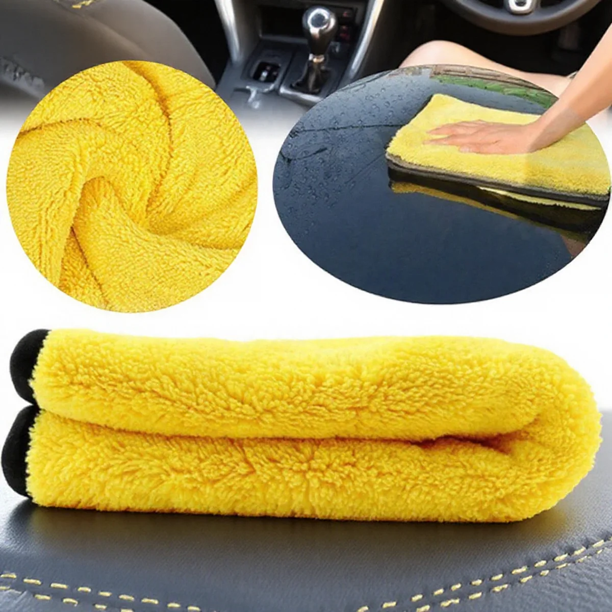 

3-размерные супервпитывающие полотенца из микрофибры для автомойки, чистящие салфетки для сушки, аксессуары для полировки автодетализации