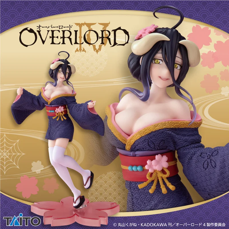 Original Genuine Taito Overlord 18cm Albedo Pvc Model Doll Collect Ornaments Christmas Toys Gifts Droppshiping