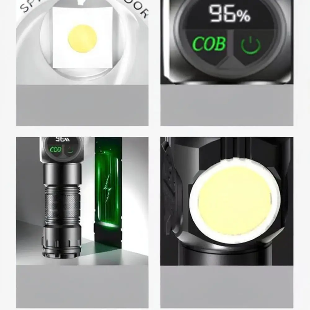 Powerful LED Flashlight Rechargeable Zoomable Torch Portable Handheld Light For Outdoor Camping Hiking Emergency Repair Work