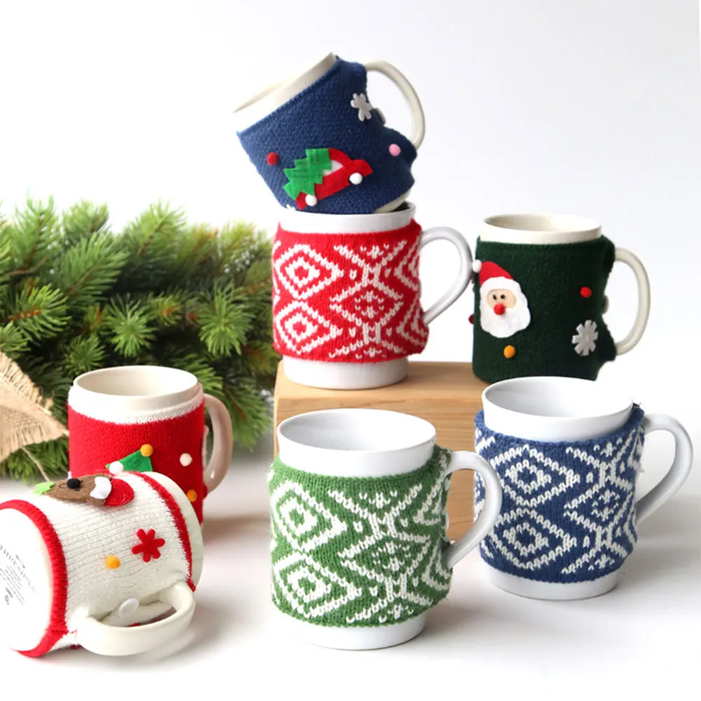 Creative Christmas Sweater Ceramic Mug Simple and Cute Design Office Breakfast Milk Coffee Cup Tea  Tableware Account  Neon