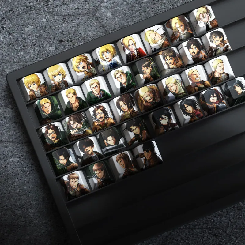 

Attacking giants Theme Keycaps original factory height PBT Mechanical Keyboard PC Game Keyboard Collection Gifts Custom Keycap
