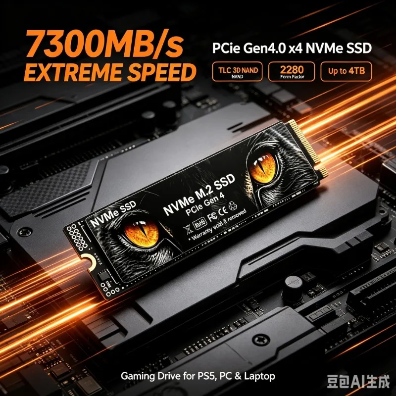 YJ M.2 NVMe SSD 7300MB/s TLC 3D NAND 2280 Internal Solid State Drive 500GB‑4TB For PS5 Gaming Desktop Laptop PC Storage
