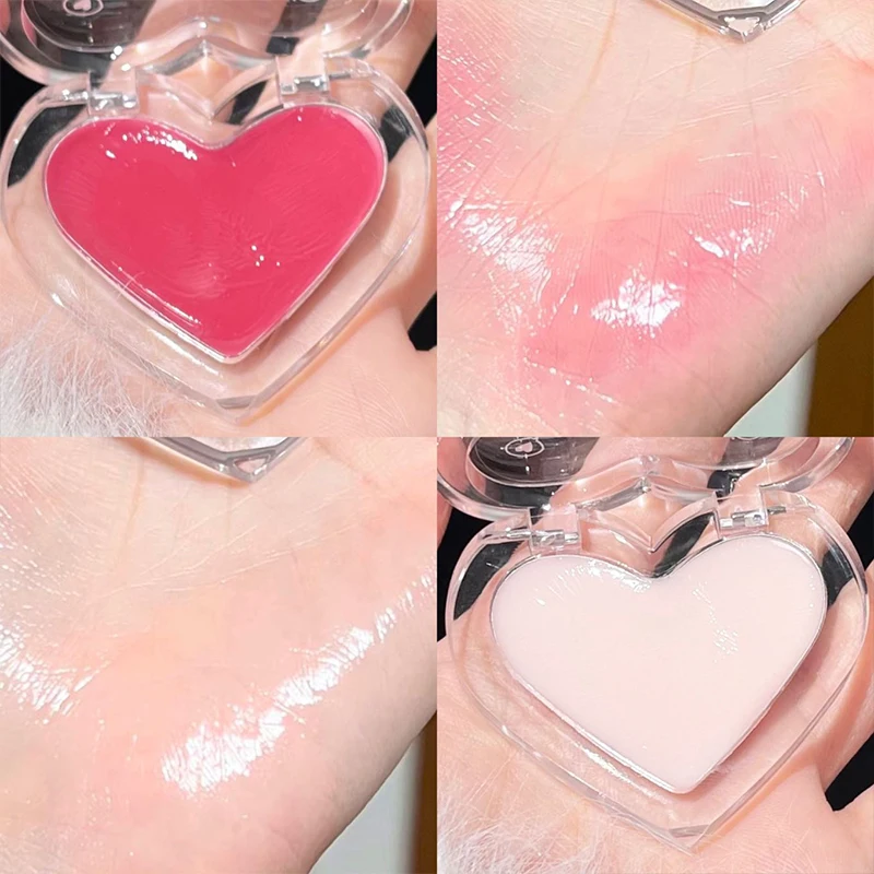 Love Heart Highlighter Blusher Palette Multiuse Water Light Highlighter Blush Cream Brighten Lying Silkworm Face Makeup Korean