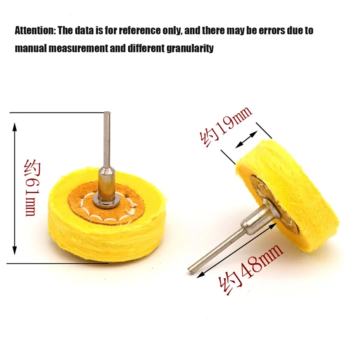 1Pcs Wool Felt Grinding Sanding Head Abrasive Buffing Wheel 2.35/3mm Shank Cotton Thread for Jewelry/Amber/Agate Mirror Finish