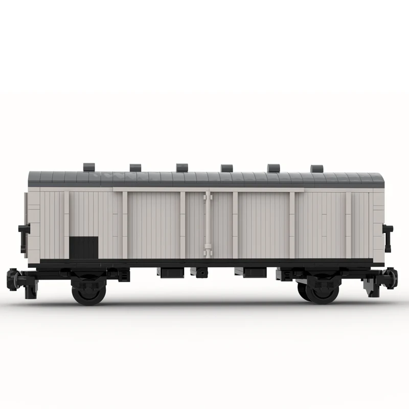 542PCS MOC city industrial 2-axle refrigerator Wagon car trains model DIY creative ideas ChildToy birthdayGift technology Blocks