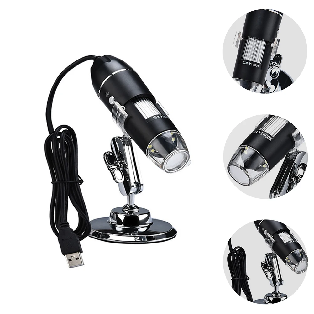 

Digital Electron Microscope High definition ABS Glass Lens Home Kids Educational Lab Tool Insect Observation LED Laptops