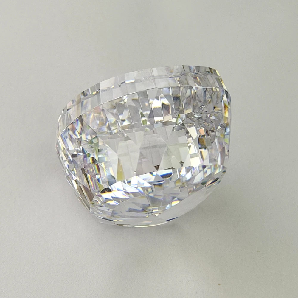 30.8x39.5mm High Quality White Nimu Cut Synthetic Cubic Zirconia Loose CZ Stone For Jewelry Making