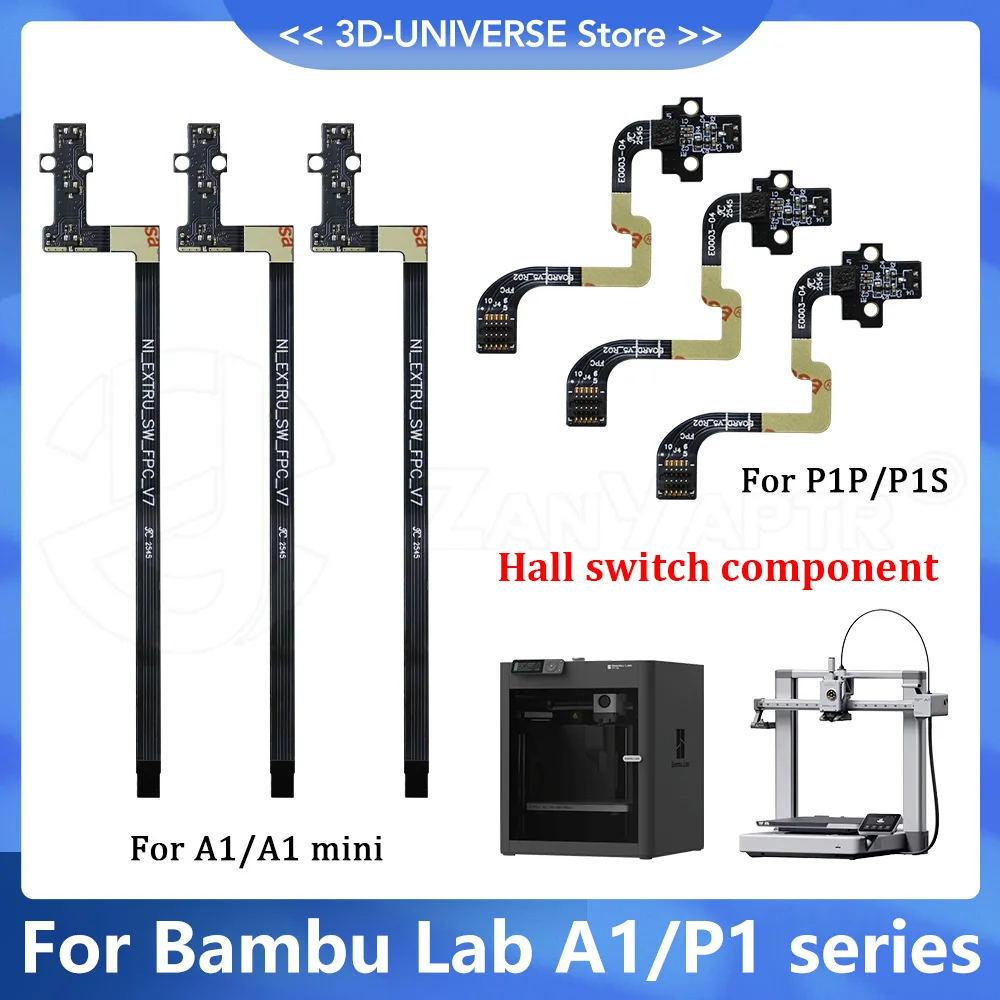 

Оригинальная плата датчика Холла для экструдера 3D-принтеров Bambu Lab A1/A1mini/P1P/P1S, датчик нити для запчастей 3D-принтеров