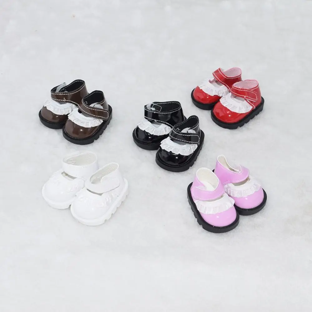 Mini Lace Doll Shoes 20cm Leather Adhesive Shoes Replacement Mini Shoes Children Toys